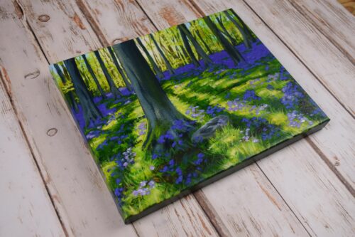 DSC_0003 Early Morning in West Woods, Wiltshire, original acrylic on stretched canvas