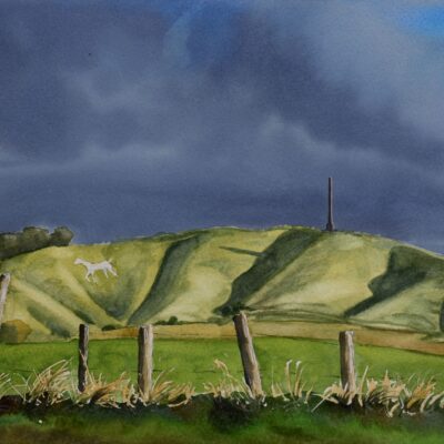 DSC_0005 (2) Storm Clouds Over Cherhill Down, original watercolour