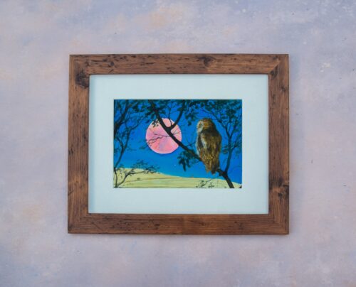 Tawny Owl by the Hay Moon, original watercolour