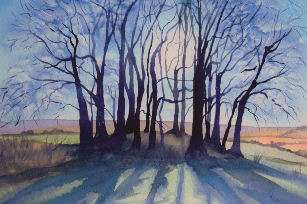 DSC_0018 Small Barrow with Beech Trees, giclée print on paper