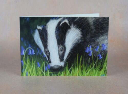 DSC_0109 Badger in the Bluebells