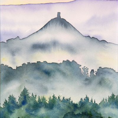 Glastonbury Tor Glastonbury Tor in the Mist, giclée print on paper