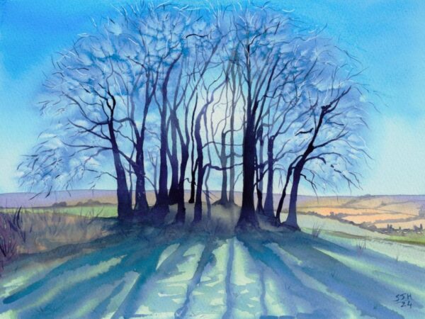 Small Barrow with Beech Trees Small Barrow with Beech Trees, giclée print on paper