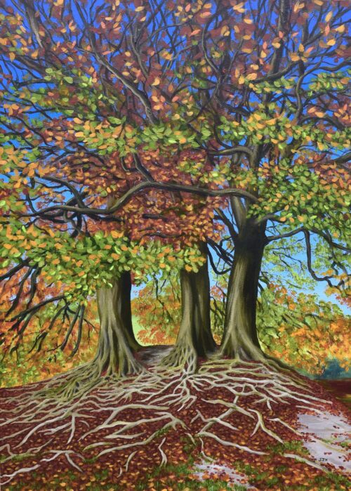 DSC_0001 (2) Avebury Beeches in Autumn, giclée print on paper or stretched canvas