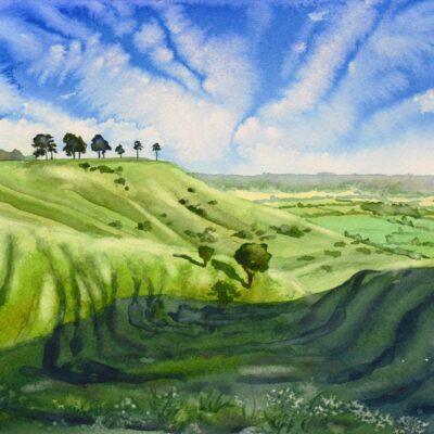 DSC_0001 (4) Cirrus Clouds at Roundway Down, giclée print on paper