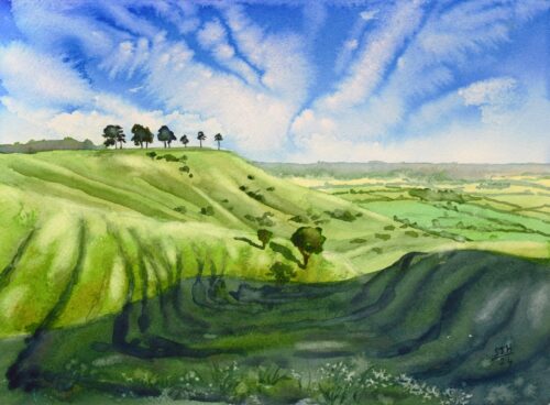 DSC_0001 (4) Cirrus Clouds at Roundway Down, giclée print on paper