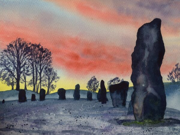 Frosty Dawn at Avebury 1, giclée print on paper