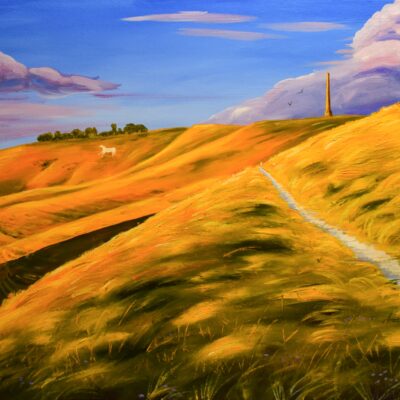 DSC_0005 -new-1 Golden Hour at Cherhill Down, giclée print on paper or stretched canvas