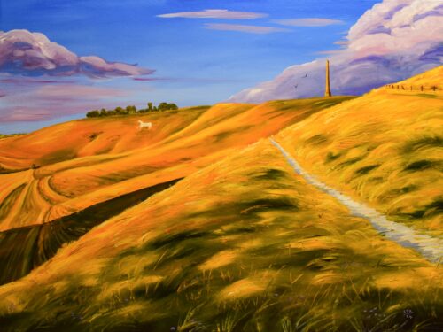 DSC_0005 -new-1 Golden Hour at Cherhill Down, giclée print on paper or stretched canvas