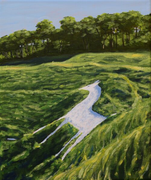 DSC_0006 Cherhill White Horse, original acrylic on stretched canvas