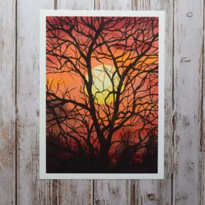 DSC_0026 Sunset Through the Trees, giclée print on paper