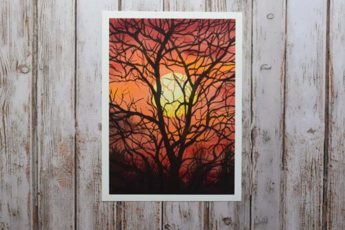 DSC_0026 Sunset Through the Trees, giclée print on paper