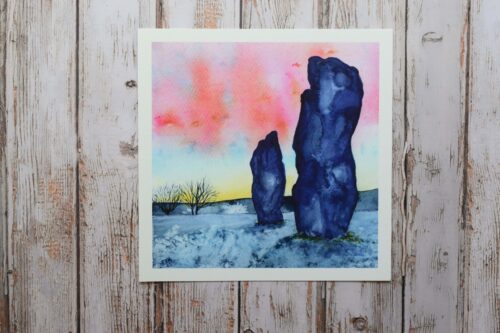 DSC_0029 Frosty Sunrise at Avebury, giclée print on paper