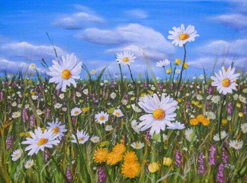 Meadow Flowers, giclée print on paper or stretched canvas