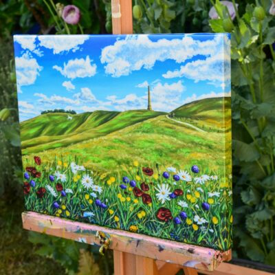 DSC_0039 Cherhill White Horse and Monument, giclée print on paper or stretched canvas