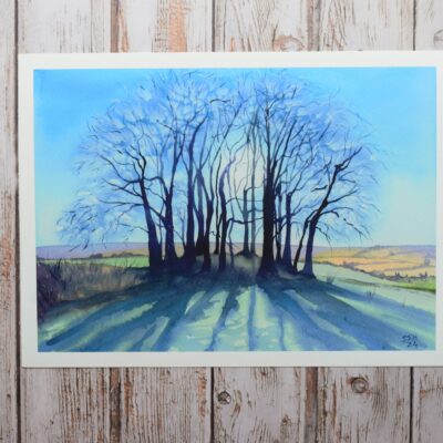 DSC_0042 Small Barrow with Beech Trees, giclée print on paper