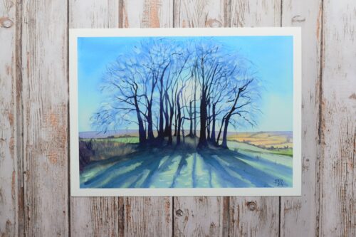 DSC_0042 Small Barrow with Beech Trees, giclée print on paper