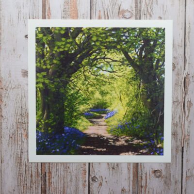DSC_0044 Bluebells in West Woods, Wiltshire, giclée print on paper or stretched canvas