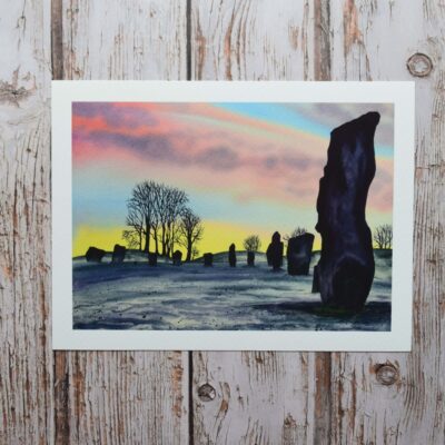 DSC_0053 Frosty Dawn at Avebury 2, giclée print on paper