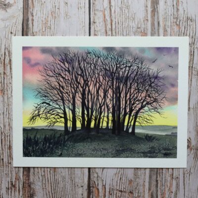DSC_0054 Frosty Dawn on Overton Hill, giclée print on paper