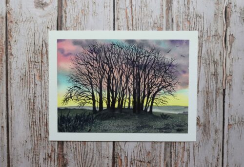 DSC_0054 Frosty Dawn on Overton Hill, giclée print on paper
