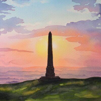 DSC_0075 Cherhill Monument at Sunset, giclée print on paper