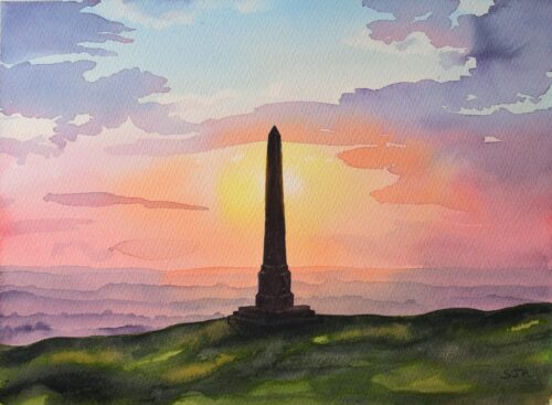 DSC_0075 Cherhill Monument at Sunset, giclée print on paper