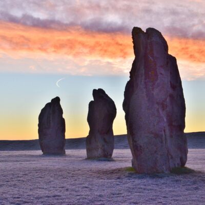 Frosty Sunrise at Avebury Stone Circle