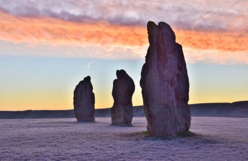 Frosty Sunrise at Avebury Stone Circle