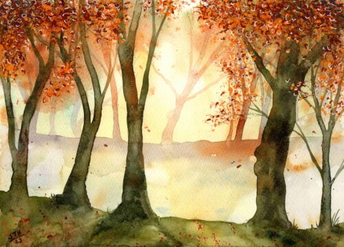 img20230515_10055219 Misty Autumn Sunrise at Furze Knoll, giclée print on paper