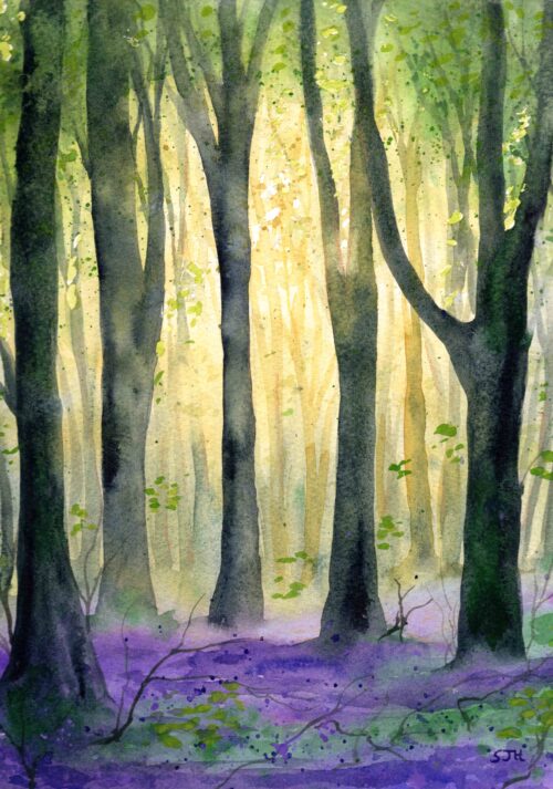 img20260426_17360395 West Woods Sunrise, original watercolour