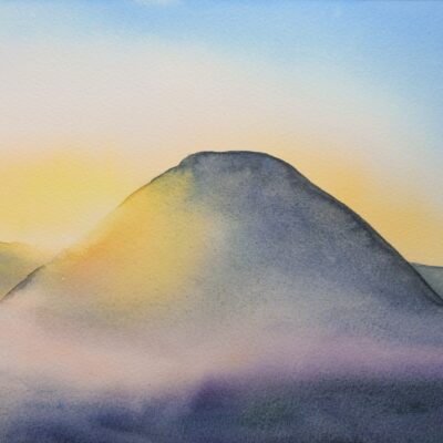 DSC_0001 Summer Solstice Sunrise at Silbury Hill, Avebury, giclée print on paper